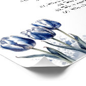 Tulpen in Delfts Blauw aanpasbaar Perfect Poster (Hoek)