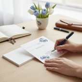 Tulpen in Delfts Blauw aanpasbaar Plaatskaartje