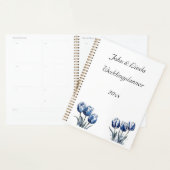 Tulpen in Delfts Blauw, aanpasbaar Planner (Display)