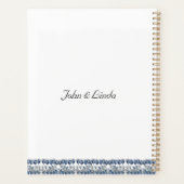 Tulpen in Delfts Blauw, aanpasbaar Planner (Achterkant)