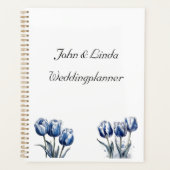 Tulpen in Delfts Blauw, aanpasbaar Planner (Voorkant)