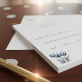 Tulpen in Delfts Blauw aanpasbaar RSVP Kaartje