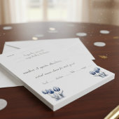 Tulpen in Delfts Blauw aanpasbaar RSVP Kaartje