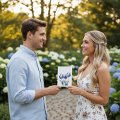 Tulpen in Delfts Blauw aanpasbaar RSVP Kaartje