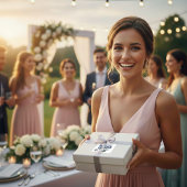 Tulpen in Delfts Blauw, aanpasbaar Vierkante Sticker