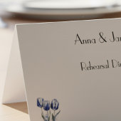 Tulpen in Delfts Blauw aanpasbare kaart