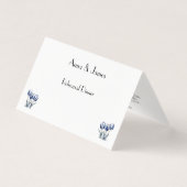 Tulpen in Delfts Blauw aanpasbare kaart (Voorkant)