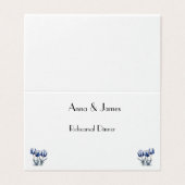 Tulpen in Delfts Blauw aanpasbare kaart (Buitenkant ongevouwen)