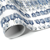 Tulpen in Delfts Blauw Cadeaupapier (Rol Hoek)