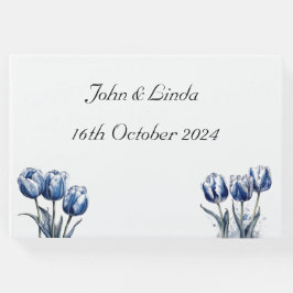 Tulpen in Delfts Blauw Gastenboek