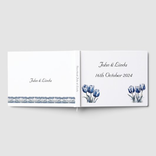 Tulpen in Delfts Blauw Gastenboek (Volledig)