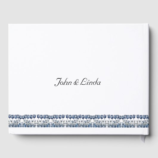 Tulpen in Delfts Blauw Gastenboek (Achterkant)