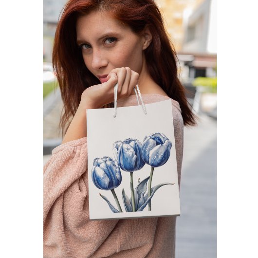 Tulpen in Delfts Blauw Klein Cadeauzakje