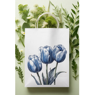Tulpen in Delfts Blauw Klein Cadeauzakje