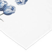 Tulpen in Delfts Blauw Korte Tafelloper (Hoek)