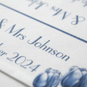 Tulpen in Delfts Blauw Korte Tafelloper