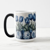 Tulpen in Delfts Blauw Magische Mok (Links)