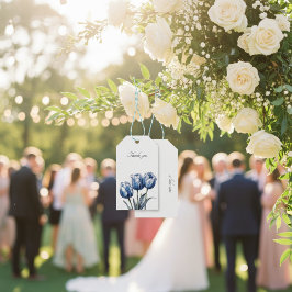 Tulpen in Delfts Blauw naar uw wens aan te passen Cadeaulabel
