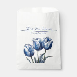 Tulpen in Delfts Blauw naar wens aan te passen Bedankzakje