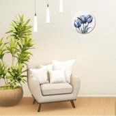 Tulpen in Delfts Blauw Ronde Klok