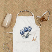 Tulpen in Delfts Blauw Standaard Schort