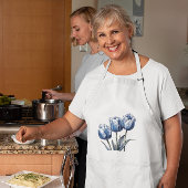 Tulpen in Delfts Blauw Standaard Schort