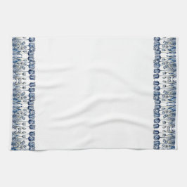 Tulpen in Delfts Blauw Theedoek