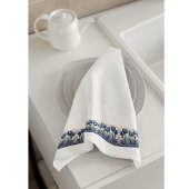 Tulpen in Delfts Blauw Theedoek