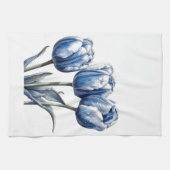 Tulpen in Delfts Blauw Theedoek (Horizontaal)