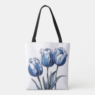 Tulpen in Delfts Blauw  Tote Bag