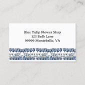 Tulpen in Delfts Blauw Visitekaartje (Voorkant)