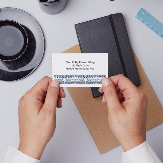 Tulpen in Delfts Blauw Visitekaartje