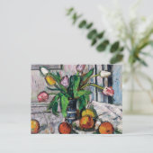 Tulpen in een blauwe vaas | George Leslie Hunter Briefkaart (Staand voorkant)