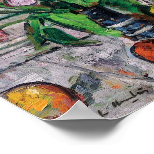 Tulpen in een blauwe vaas | George Leslie Hunter Poster (Hoek)