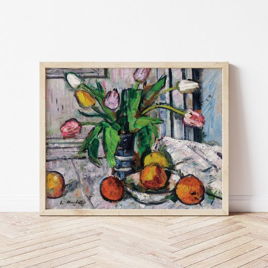 Tulpen in een blauwe vaas | George Leslie Hunter Poster