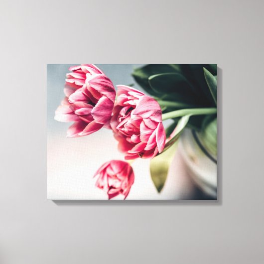 Tulpen in een vaas 2 canvas afdruk (Voorkant)