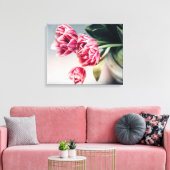Tulpen in een vaas 2 canvas afdruk (Insitu (Woonkamer))