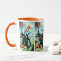 Tulpen in een vaas van Paul Cezanne, Vintage Kunst