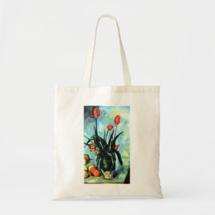 Tulpen in een vaas van Paul Cezanne, Vintage Kunst Tote Bag