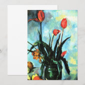 Tulpen in een Vase door Paul Cezanne,  kunst (Voorkant / Achterkant)
