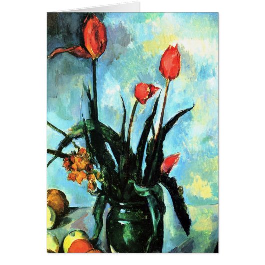 Tulpen in een Vase door Paul Cezanne,  kunst (Voorkant)