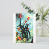Tulpen in een Vase door Paul Cezanne,  kunst Briefkaart (Staand voorkant)