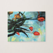 Tulpen in een Vase door Paul Cezanne,  kunst Legpuzzel (Horizontaal)