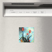 Tulpen in een Vase door Paul Cezanne,  kunst Magneet (Insitu (Vaatwasser))