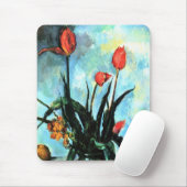 Tulpen in een Vase door Paul Cezanne,  kunst Muismat (Met muis)
