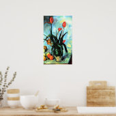 Tulpen in een Vase door Paul Cezanne,  kunst Poster (Keuken)