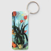 Tulpen in een Vase door Paul Cezanne,  kunst Sleutelhanger (Achterkant)