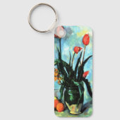 Tulpen in een Vase door Paul Cezanne,  kunst Sleutelhanger (Voorkant)