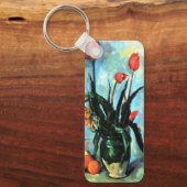 Tulpen in een Vase door Paul Cezanne,  kunst Sleutelhanger (Voorkant)