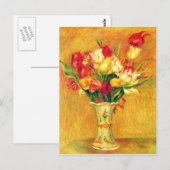 Tulpen in een Vase door Pierre Renoir Briefkaart (Voorkant / Achterkant)